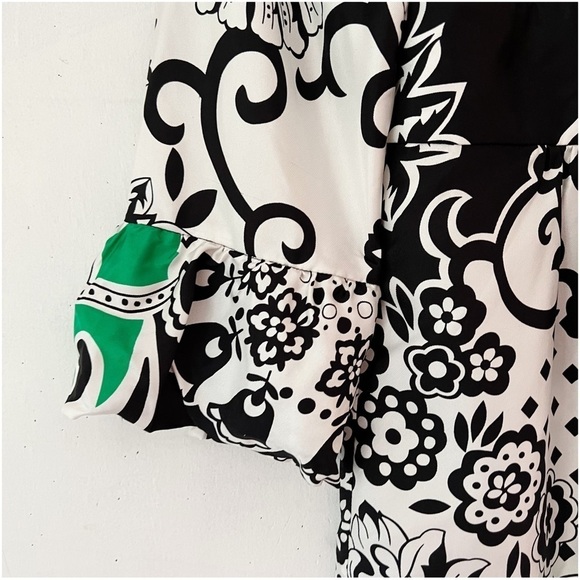 Tibi Floral Print Silk Wrap Blouse - Picture 4 of 16